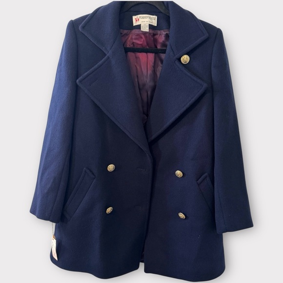 Peabody House Jackets & Blazers - Vintage Wool Womens Navy Peabody House Peacoat Gold Button Size 3/4